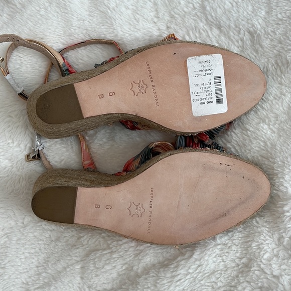 NWT  Loeffler Randall | Charley Espadrille Wedge Sandals in Butter Multi Floral - Picture 6 of 6